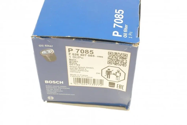 Фільтр масляний Mazda 3/5/6/MX-5 1.8-2.5 16V 03- BOSCH F026407085 - Фото 3 Фільтр масляний Mazda 3/5/6/MX-5 1.8-2.5 16V 03- BOSCH F026407085 - изображение 3