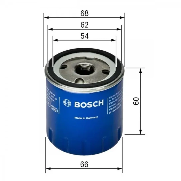 Фільтр масляний Renault Kangoo 1.2 97-09 (бензин) BOSCH 0 451 104 025 - изображение 5