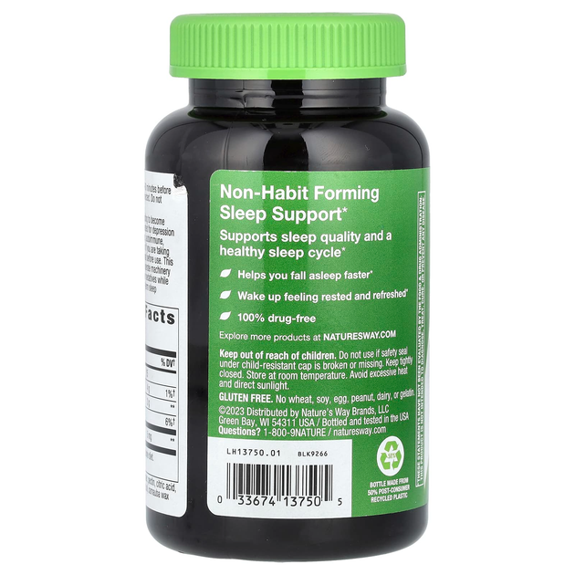 Жувальний мелатонін Nature's Way "Melatonin Gummies" для покращення сну від безсоння, зі смаком полуниці, 5 мг на порцію / 2,5 мг у одній цукерці (120 мармеладних цукерок) - зображення 3
