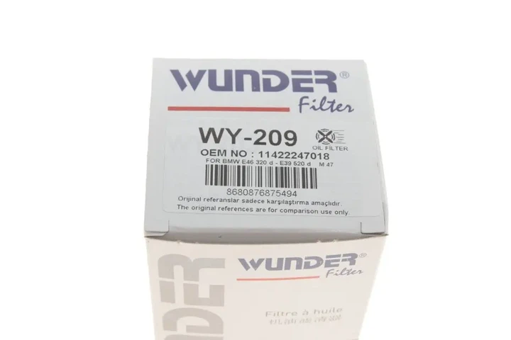 Фільтр масляний BMW 3 (E46)/ 5 (E39) 00-05 WUNDER FILTER WY 209 - изображение 8