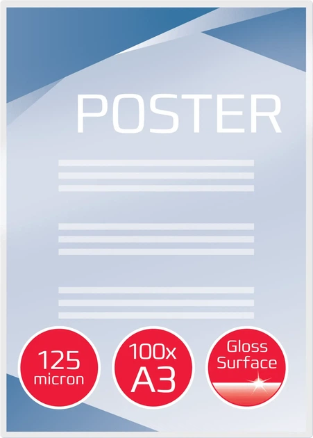 Folie do laminowania GBC 2x125 mikronów A3 100 szt. (0338160240456) - obraz 2