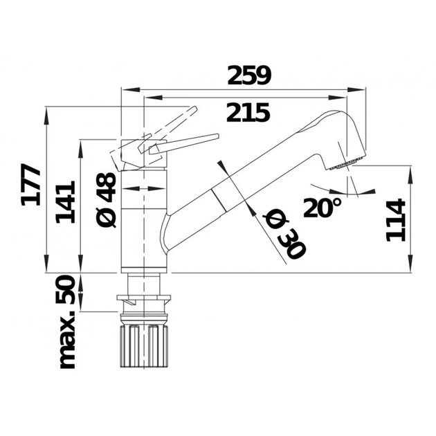 Змішувач кухонний Blanco - WEGA-S II (526428) (00121478) - изображение 2