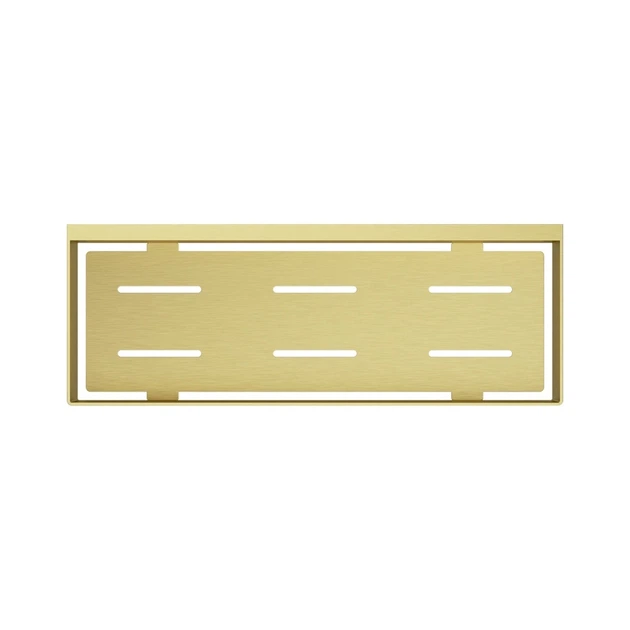 Поличка настінна одноярусна нержавіюча сталь 30x5 см Omnires brushed brass (00140455) - зображення 2