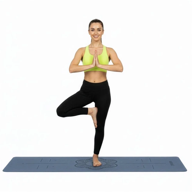 Килимок для вправ Actiget Протиковзкий 183 x 61 см Синій ACT0021 (5908455308281) - зображення 4