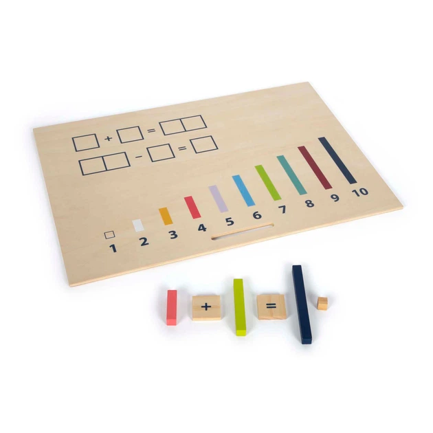 Zabawka edukacyjna Small Foot Drewniane pudełko edukacyjne z patyczkami do liczenia i klockami liczbowymi (12559) (4020972125590) - obraz 5
