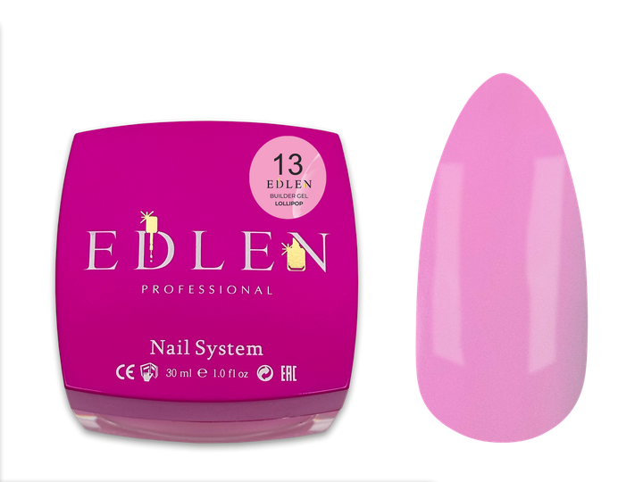 Гель для наращивания ногтей Edlen Builder Gel Lollipop №13 30 мл - Фото 1 Гель для наращивания ногтей Edlen Builder Gel Lollipop №13 30 мл - изображение 1