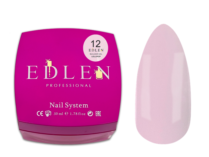 Гель для наращивания Edlen Builder Gel Lollipop № 12 50 мл - Фото 1 Гель для наращивания Edlen Builder Gel Lollipop № 12 50 мл - изображение 1