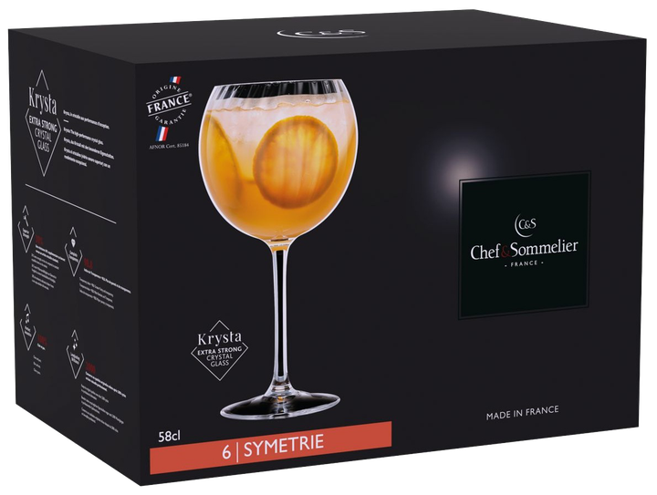 Келих Chef & Sommelier SYMETRIE 580 мл (6 шт) - Фото 4 Келих Chef & Sommelier SYMETRIE 580 мл (6 шт) - зображення 4