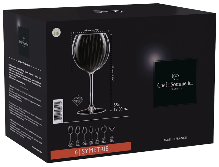 Келих Chef & Sommelier SYMETRIE 580 мл (6 шт) - Фото 10 Келих Chef & Sommelier SYMETRIE 580 мл (6 шт) - зображення 10