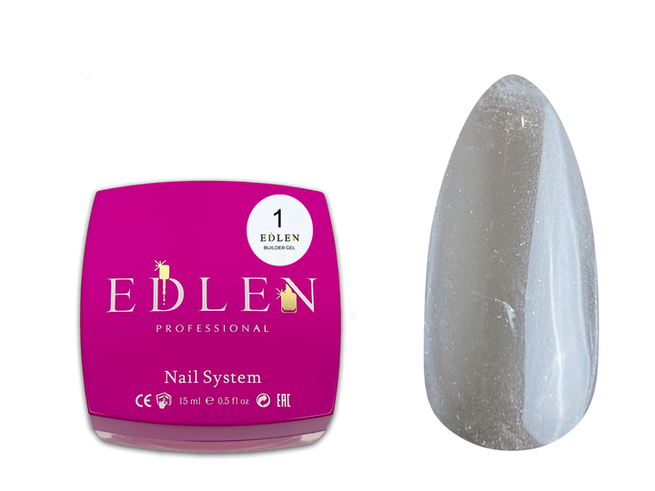 Гель для наращивания Edlen Builder Gel № 01 15 мл - Фото 1 Гель для наращивания Edlen Builder Gel № 01 15 мл - изображение 1
