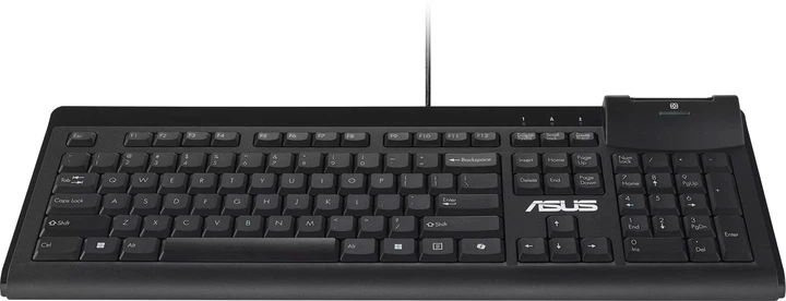 Klawiatura przewodowa ASUS Smart Card Keyboard KU100 Black (90XB05E0-BKB010) - obraz 2