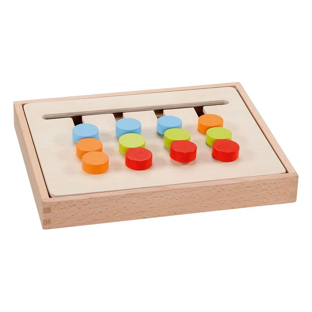 Zabawka edukacyjna Goki Drewniana tablica do sortowania kolorów w drewnianym pudełku (58406) (4013594584067) - obraz 2