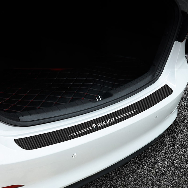 Захисна плівка накладка на бампер для Renault Чорний Карбон Рено-наклейка світловідбивні написи - зображення 3
