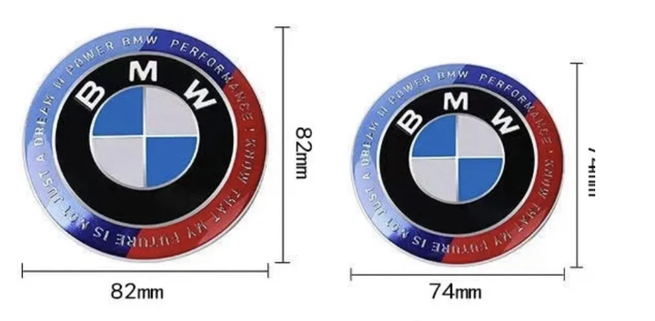 Значки BMW 82 мм Емблеми БМВ на капот і багажник 51148132375 Ювілей 50 років Years performance Mpower - зображення 6