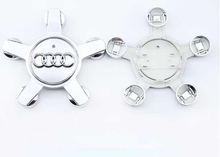 Ковпачок на диски Audi 4F0601165N срібло зірка ауді краб 135 мм 58 мм - зображення 2