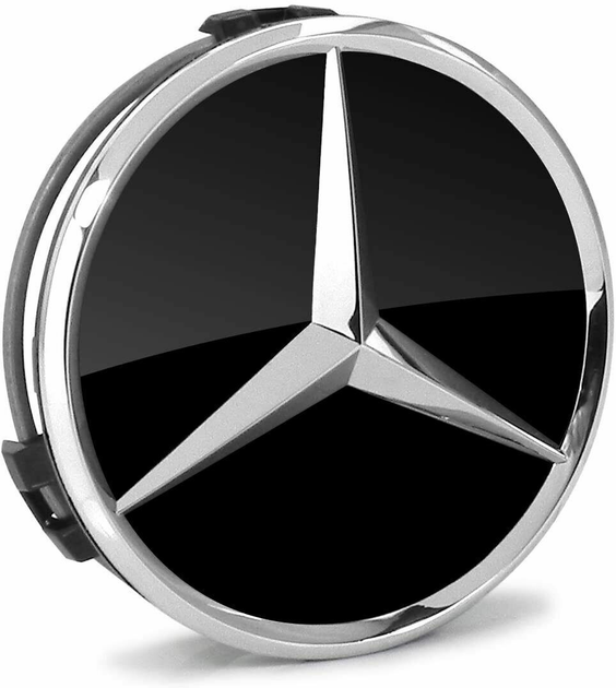 Ковпачки на диски Mercedes Benz Mercedes чорні 75 мм 70 мм глянець мерседес - зображення 6