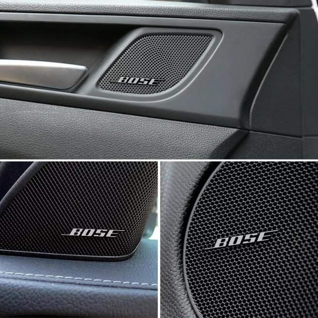 Шильдики эмблемы наклейки BOSE 8 мм 53 мм 4 штуки - изображение 5