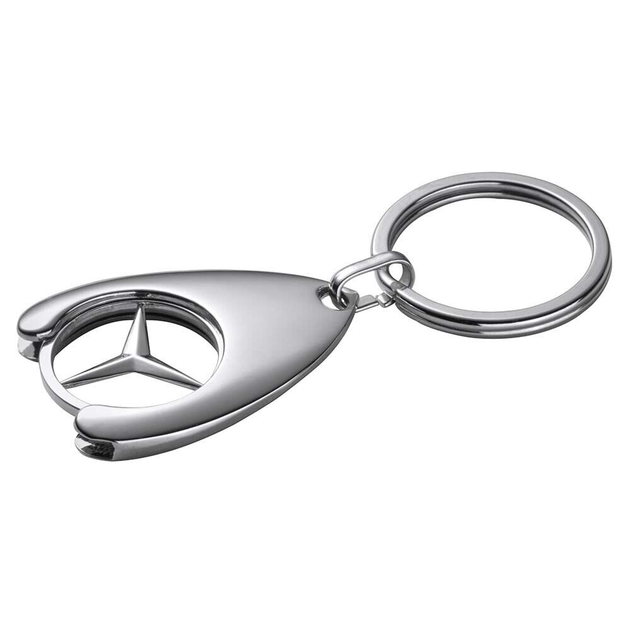 Брелок для ключів мерседес Mercedes-Benz зі вставкою для візка супермаркету - зображення 3