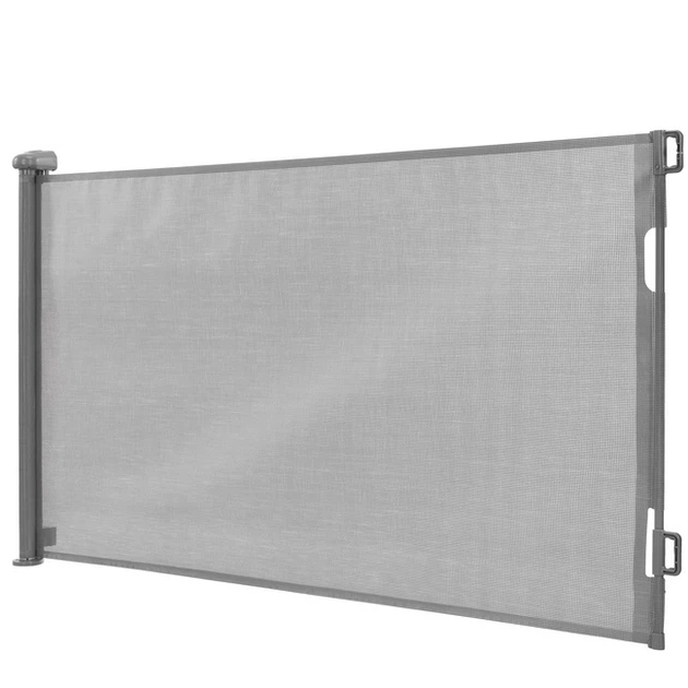 Bramka zabezpieczająca Springos HA7524 na schody zwijana szara 80 cm (5908455305488) - obraz 1