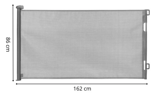 Bramka zabezpieczająca Springos HA7524 na schody zwijana szara 80 cm (5908455305488) - obraz 8