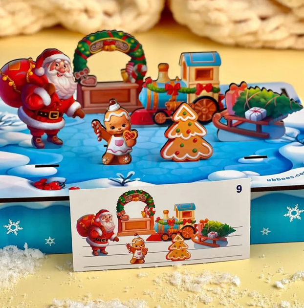 Развивающая игра UBEE ПСД230 – "Новогодняя панорама" из дерева - Фото 4 Развивающая игра UBEE ПСД230 – "Новогодняя панорама" из дерева - изображение 4