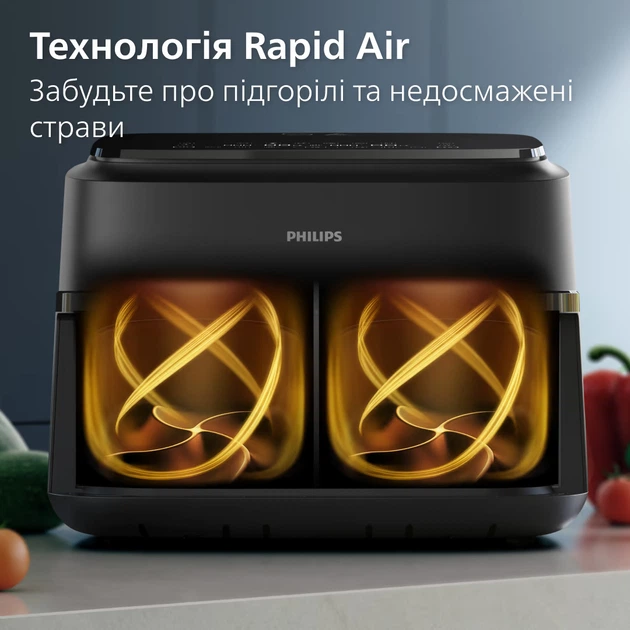 Мультипіч PHILIPS Ovi Dual NA150/00 з двома кошиками – фото