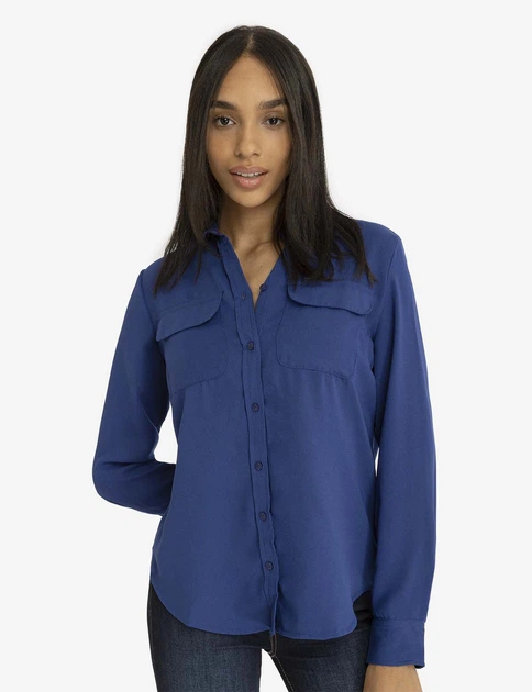 Сорочка жіноча U.S. Polo Assn. (2463299138127) CHEST POCKET S синя - Фото 1 Сорочка жіноча U.S. Polo Assn. (2463299138127) CHEST POCKET S синя - зображення 1