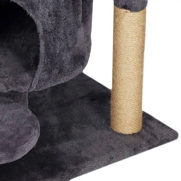 Когтеточка для кота Springos PA1036 с игрушкой 5-уровневая 87 см Графитовая (5907719457581) - изображение 3