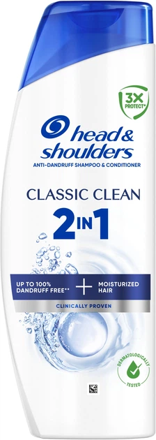 Шампунь против перхоти Head & Shoulders Classic Clean 2in1 400 мл (8700216304917) - Фото 1 Шампунь против перхоти Head & Shoulders Classic Clean 2in1 400 мл (8700216304917) - изображение 1