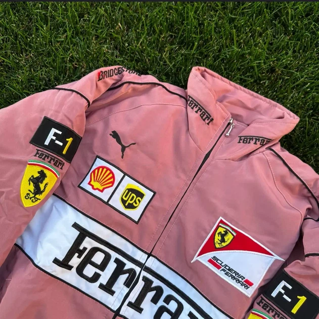 Куртка-бомбер в гоночном стиле Formula F1 – Розовый, Размер M - изображение 4