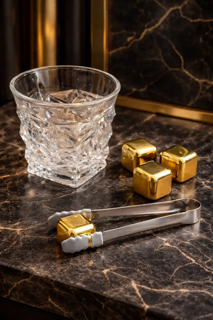 Подарочный набор для виски Moltis Relax MR-1007 — 2 стакана Rocks 255 мл + 8 металлических кубиков 10068 - изображение 3