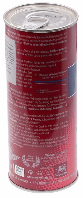 Присадка в масло Wolver Motor Oil Stabilizer, 400 мл (смаз529) - изображение 2