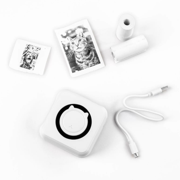 Термопринтер Derform Kidea Mini Portable Printer White (5906601708596) - зображення 2