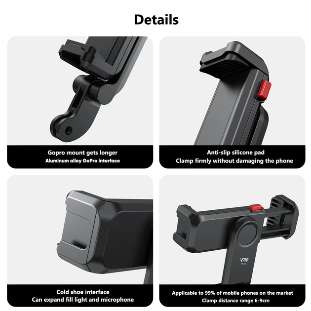 Крепление для штатива для телефона VRIG PH-17S - Фото 3 Крепление для штатива для телефона VRIG PH-17S - изображение 3
