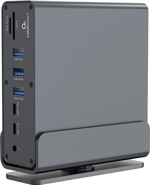 Док станція Cablexpert USB-C 15-в-1 (A-CF-COMBO15-01) - Фото 2 Док станція Cablexpert USB-C 15-в-1 (A-CF-COMBO15-01) - зображення 2