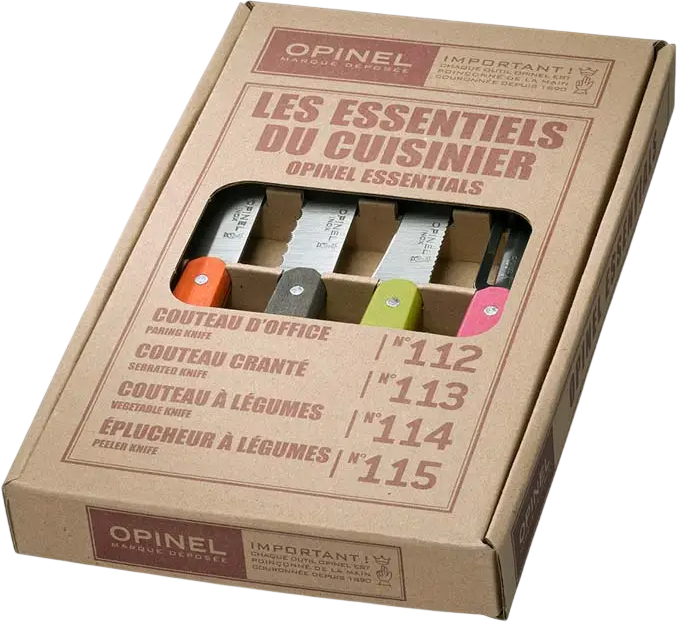 Набір кухонних ножів Opinel Les Essentiels 50's 4 предмети (2046349) - Фото 3 Набір кухонних ножів Opinel Les Essentiels 50's 4 предмети (2046349) - зображення 3