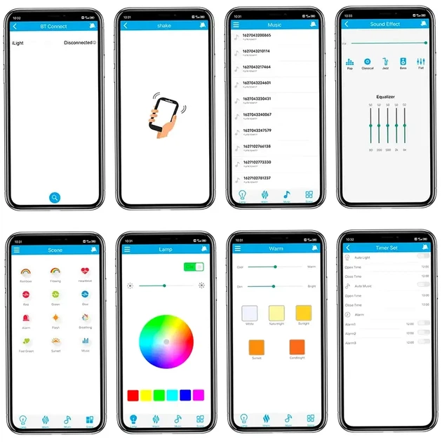 Потолочный светильник 26см Bluetooth пульт RGB мощность 60 Вт напряжение 220В для бытового использования - изображение 6