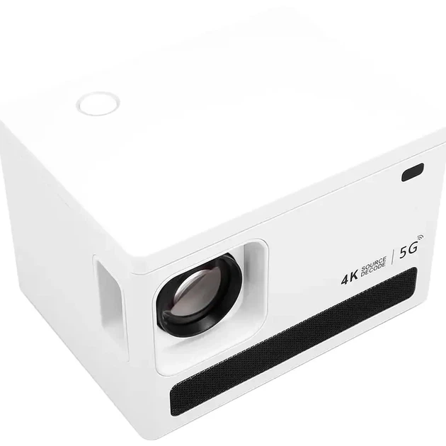 Портативний проектор 4K HD з Android 10 Wi-Fi Bluetooth для домашнього кінотеатру білий пластиковий - зображення 4