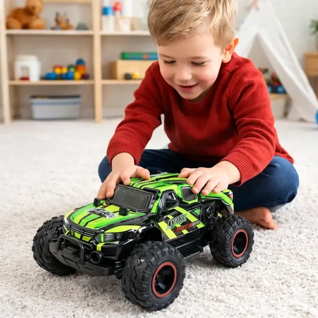 Машинка на радиоуправлении вездеход 4WD с радиусом действия 50 м и аккумулятором Li-Ion зеленая модель High Speed 11513 - изображение 2