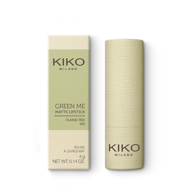 Матовая помада Kiko Milano GREEN ME Matte Lipstick (105-Classic Red). 4г (8025272926065) - изображение 3
