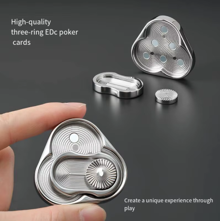 Спінер Трикутник фліп монета EDC Fidget Push декомпресія антистрес Fidget Spinner - зображення 4