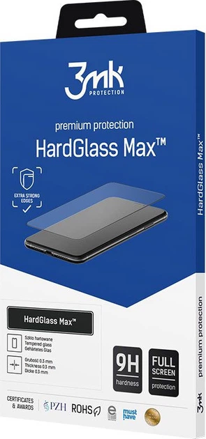 Szkło ochronne 3MK HardGlass Max  do Samsung Galaxy A35/A55 5G Black (5903108549738) - obraz 2