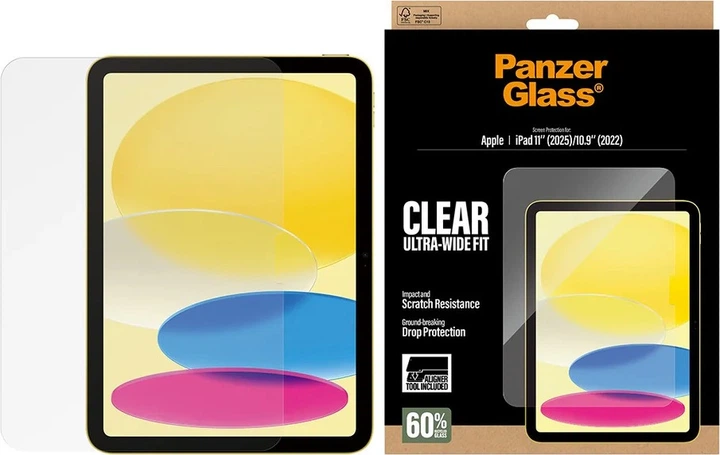 Szkło hartowane PanzerGlass Screen Protector do Apple iPad 11" 2025 / 10.9" 2022 (PG42036) - obraz 2