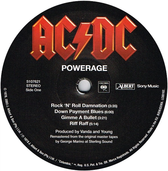 AC/DC - Powerage (180 грамм, Альбом, Переиздание, Ремастеринг) - изображение 3