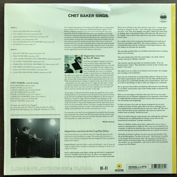 Chet Baker - Chet Baker Sings (Жёлтый, 180 грамм, Альбом, Переиздание, Моно) - Фото 4 Chet Baker - Chet Baker Sings (Жёлтый, 180 грамм, Альбом, Переиздание, Моно) - изображение 4