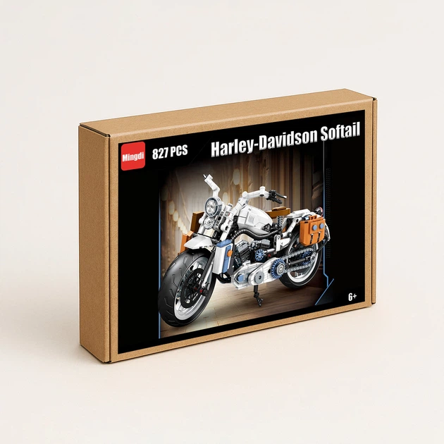 Конструктор Mingdi мотоцикл Harley-Davidson Softail (827 деталей