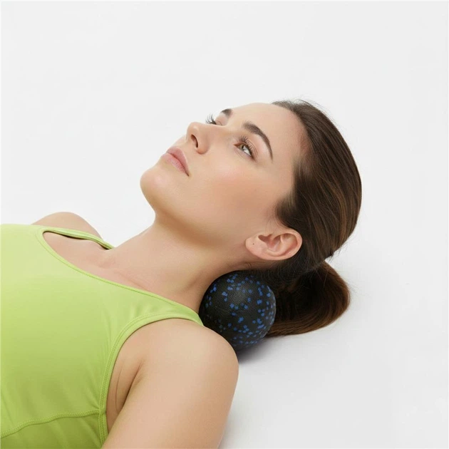 Набір для масажу Actiget М’яч ролер подвійний м’яч Чорно-синій ACT0103 (5908455309257) - зображення 9