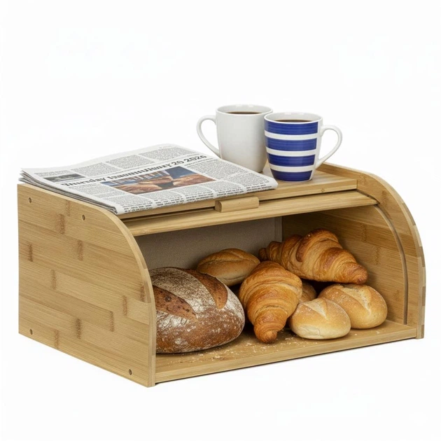 Хлібниця Springosr бамбукова 38 x 28 x 18 см KI0163 (5908455306164) - зображення 5