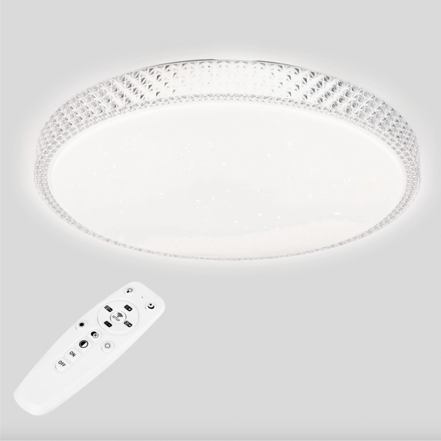Світильник настінно стельовий LED бра SunLight 408-500 72 Вт Ø500 мм люстра з пультом дистанційного керування декоративний світлодіодний білий для дому спальні передпокою вітальні кухні енергозберігаюча лампа з теплим світлом і регулюванням яскравості - Фото 2 Світильник настінно стельовий LED бра SunLight 408-500 72 Вт Ø500 мм люстра з пультом дистанційного керування декоративний світлодіодний білий для дому спальні передпокою вітальні кухні енергозберігаюча лампа з теплим світлом і регулюванням яскравості - зображення 2