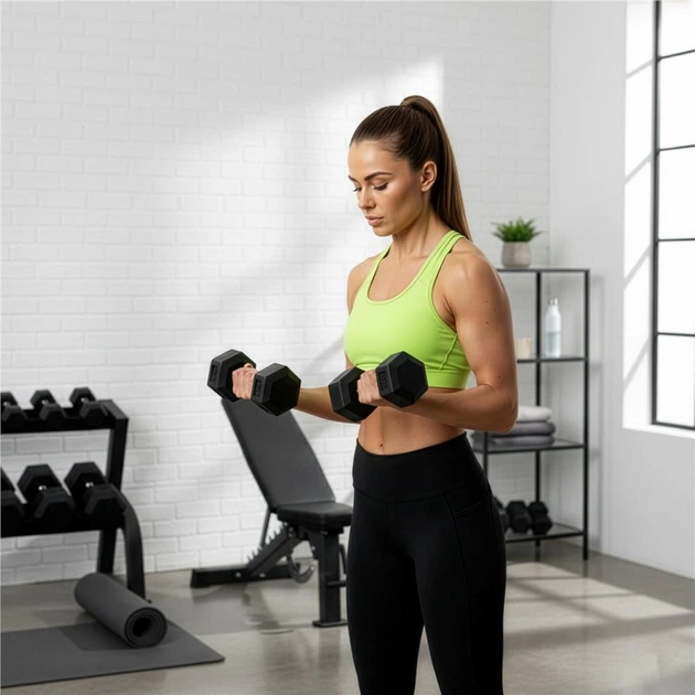 Гантелі для вправ Actiget бітумні 2 × 10 кг ACT0164 (5908455309868) - зображення 8